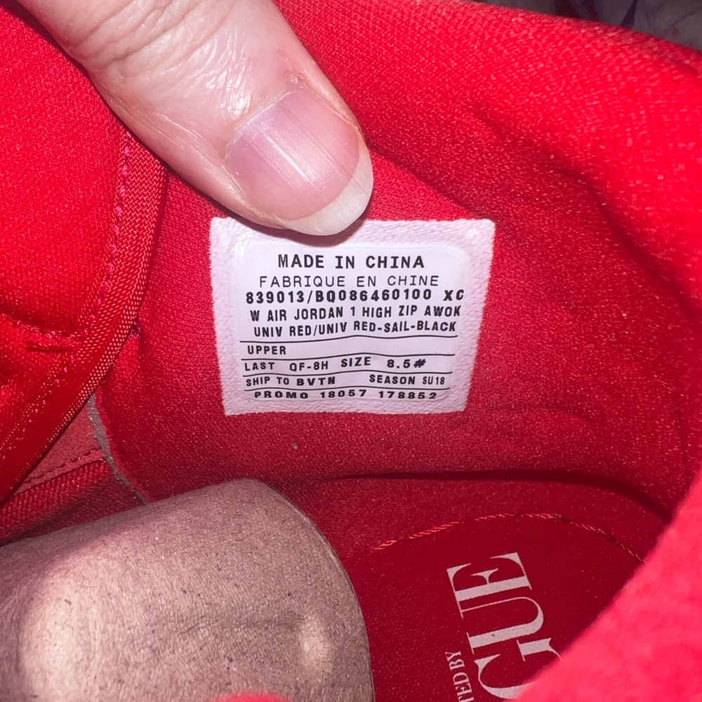 RARE, NEW Vogue x Jordan AWOK J1 High Zip Sneakers - Promo Version! - Picture 11 of 13